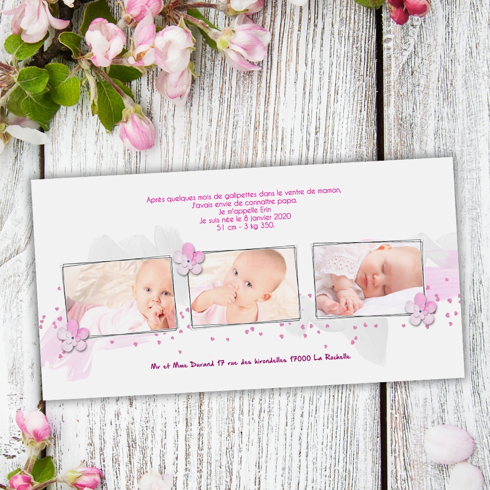 Faire-part de naissance Erin