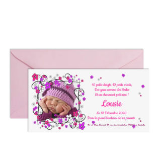 Faire-part de naissance Mélina