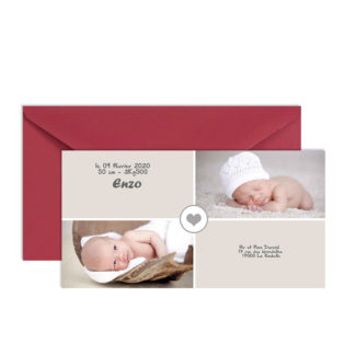Faire-part de naissance Enzo