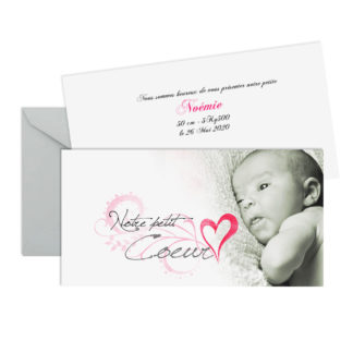 Faire-part de naissance panoramique Noémie