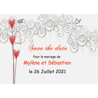 Magnet save the date Mylène et Sébastien