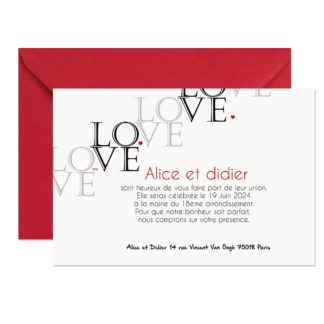 Faire part magnet Alice et Didier
