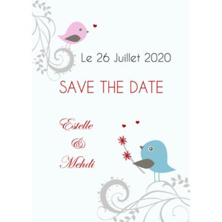 Magnet save the date  Estelle et Mehdi