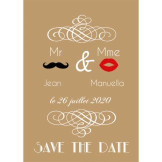 Magnet save the date Manuella et Jean