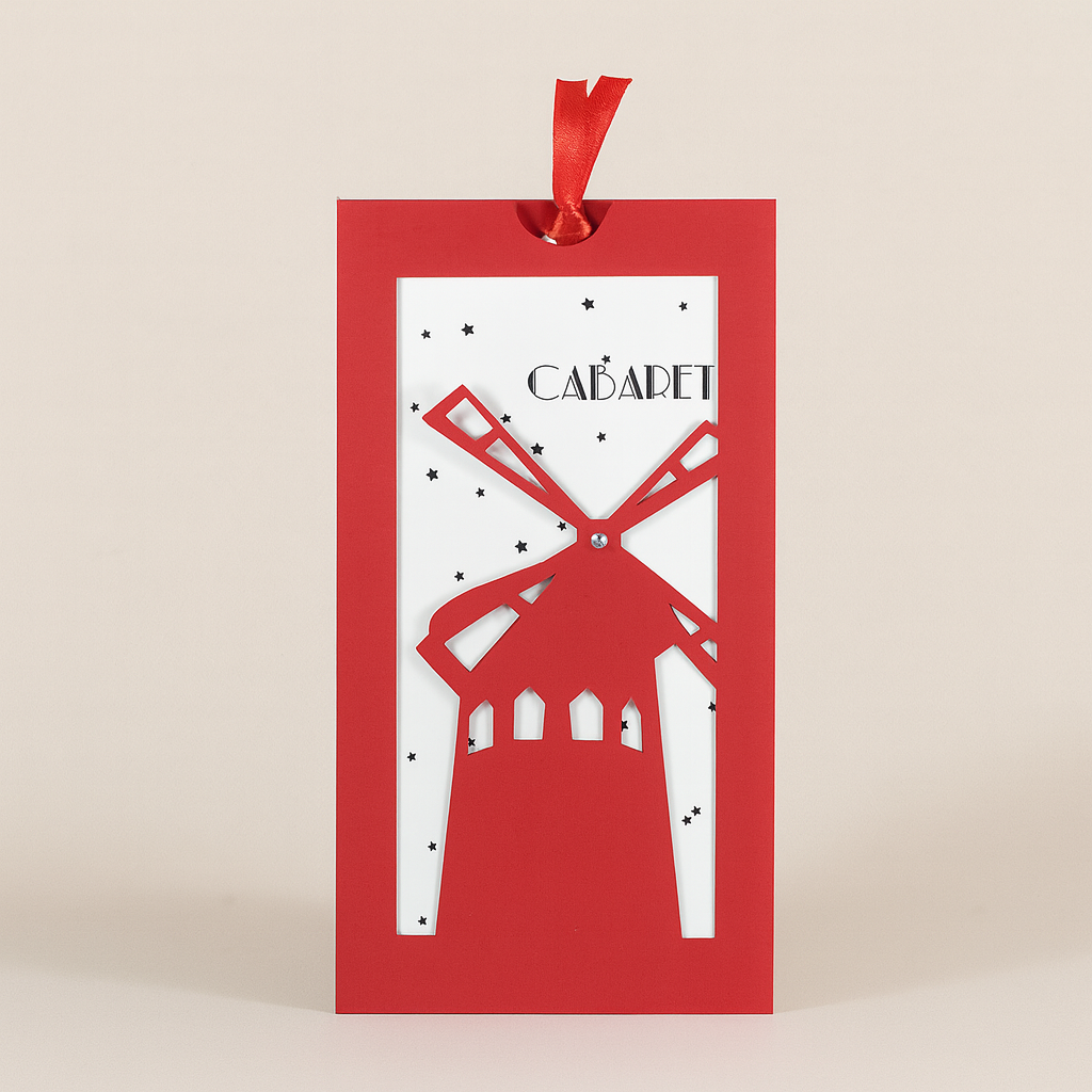 Faire part pochette Thème cabaret