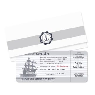 Faire-part billet de croisière