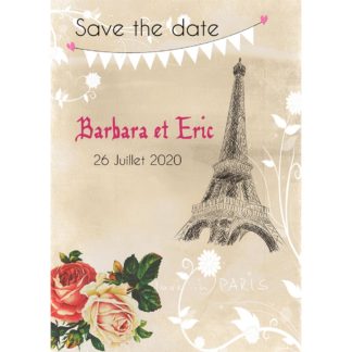 Magnet save the date Barbara et Eric