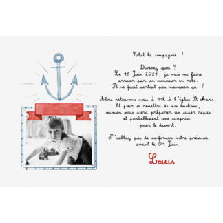 Faire-part de baptême magnet Louis