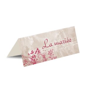 Porte nom bordeau fleuri