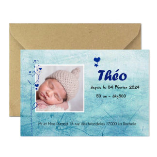 Faire-part magnet théo