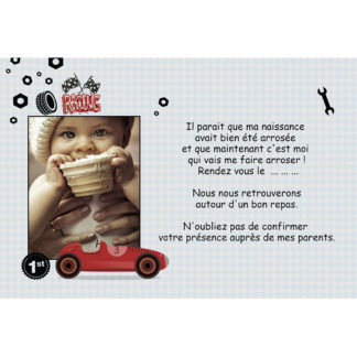 Faire-part de baptême magnet Adam