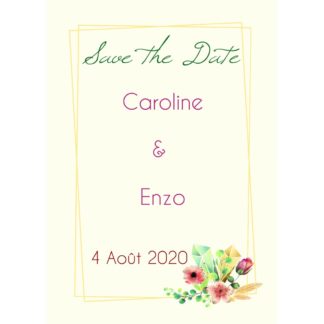 Magnet save the date  Caroline et Enzo