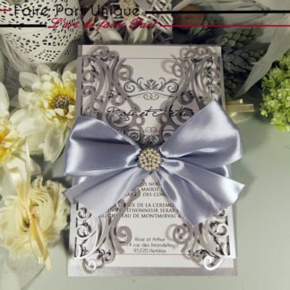 Faire part lasercut New Castle strass