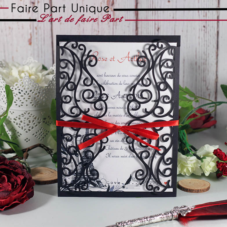 Faire-part laser cut New castle in Paris