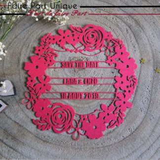 Faire part dentelle fleur