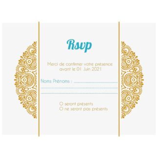Carte RSVP Rosace