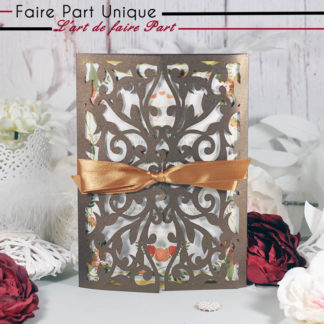Faire-part lasercut thème automne