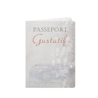 Carte menu passeport voyage vintage