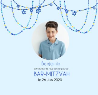 Faire part Bar-Mitzvah Benjamin