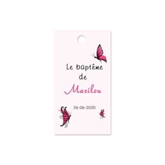 Etiquette à dragée - papillon