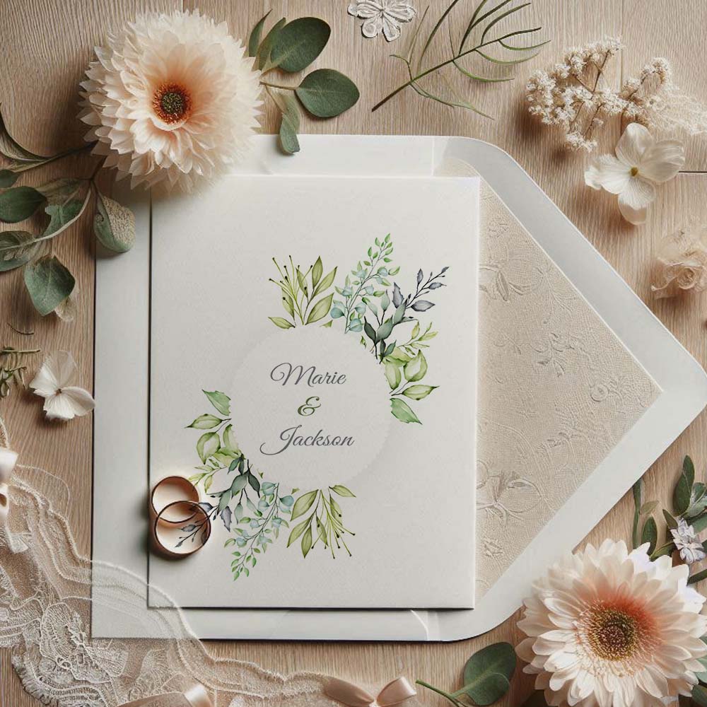 Faire part de mariage - Magnifique feuillage nature – Image 3
