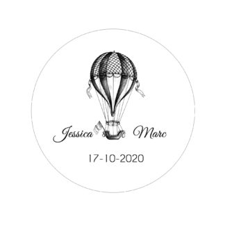 Etiquette adhésive – Cœur et fleur ( lot de 24 étiquettes )