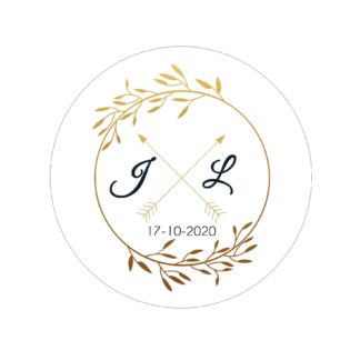 Étiquette adhésive – ornements floraux ( lot de 24 étiquettes )