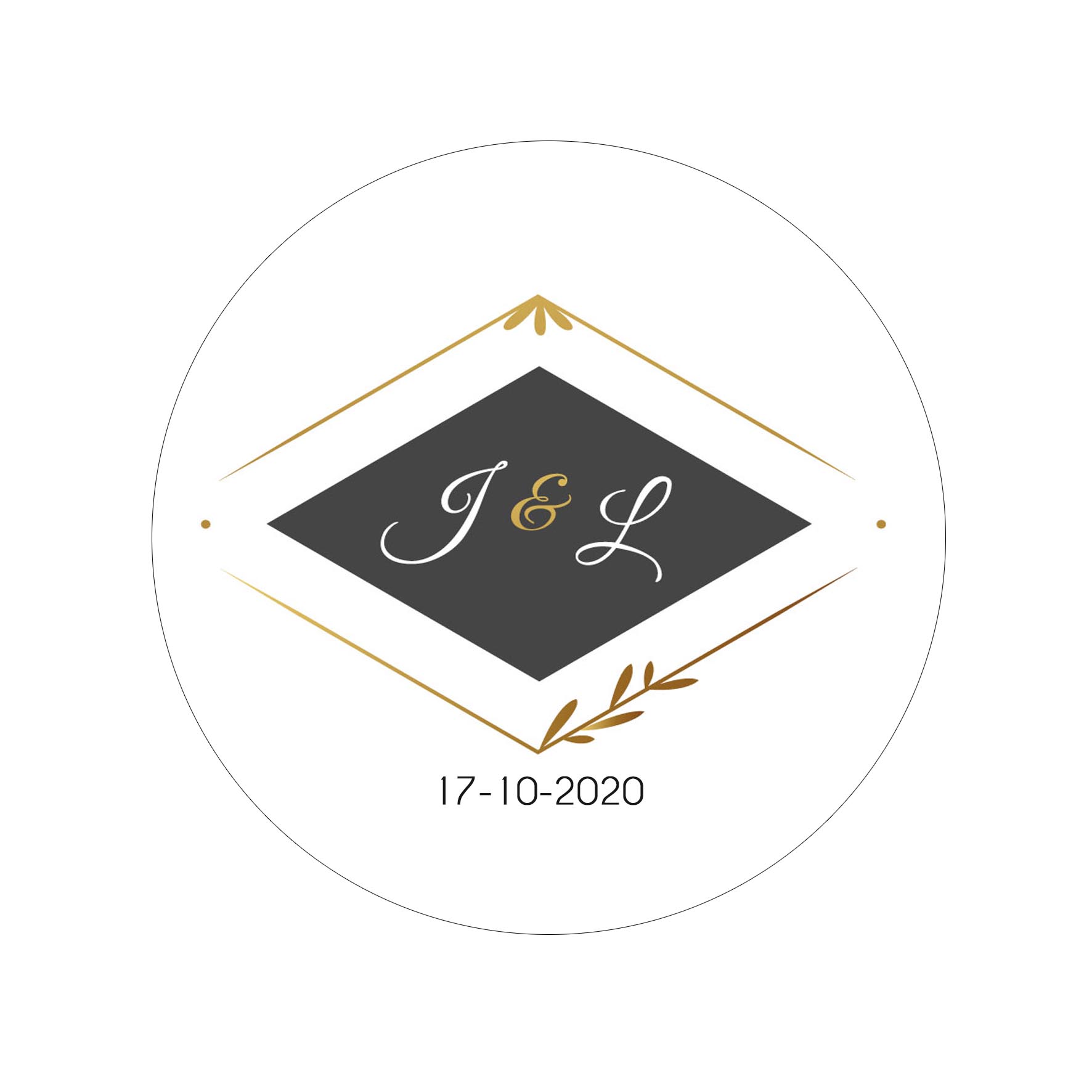 Étiquette adhésive – Cadre élégants ( lot de 24 étiquettes )