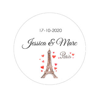 Étiquette adhésive – Tour Eiffel ( lot de 24 étiquettes )