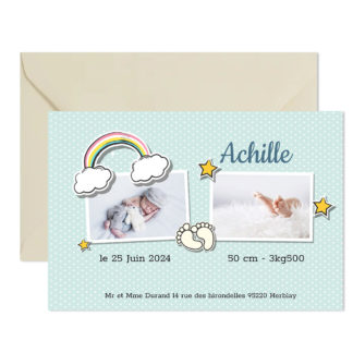 Faire-part magnet Achille