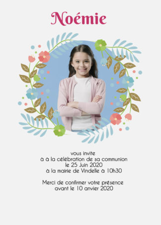 Faire-part communion Noémie