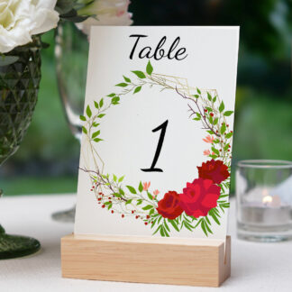 Numéro de table - Chic et champêtre rouge