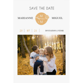 Magnet save the date Marianne et Miguel