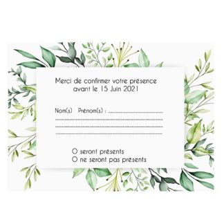 Carte RSVP – Magnifique feuillage nature