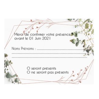 Carte RSVP - Douce nature