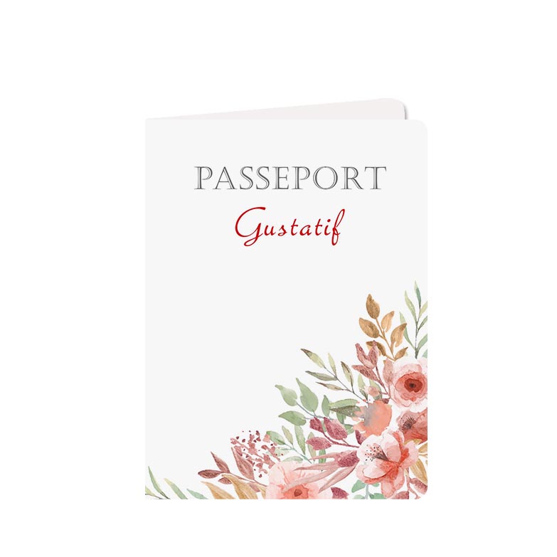 Carte menu passeport So romantic