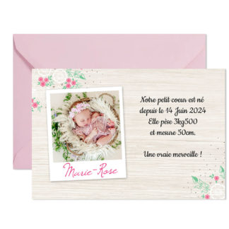 Faire-part magnet Marie-Rose