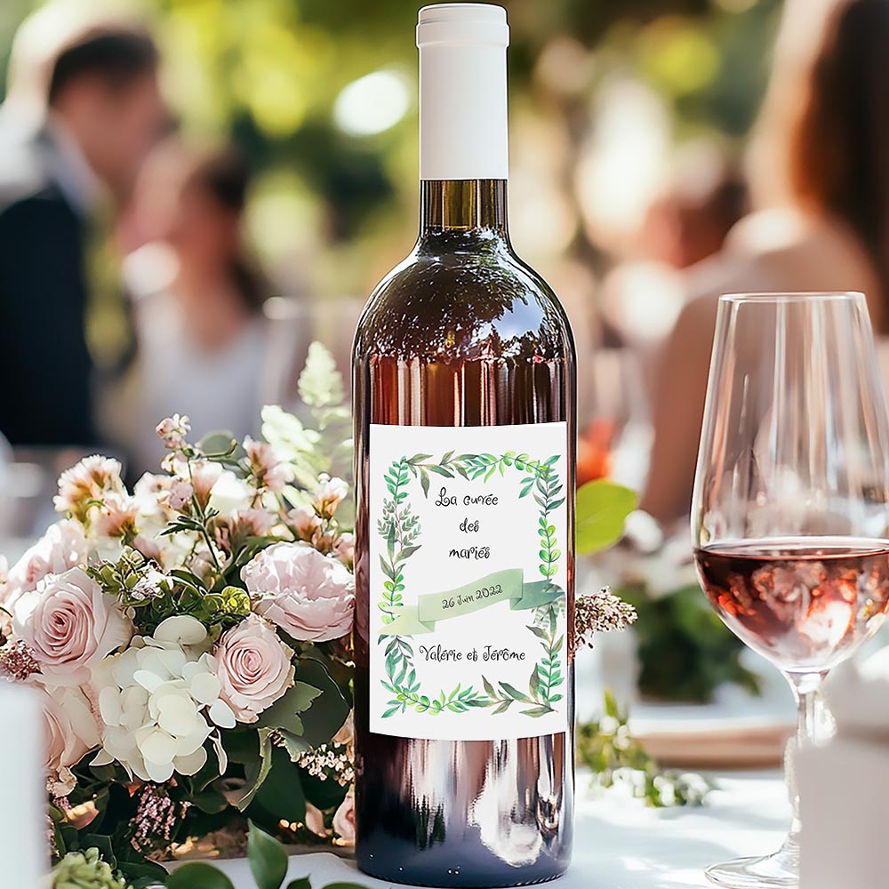 Etiquette bouteille de vin - Un brin de nature ( vendu par 4 )