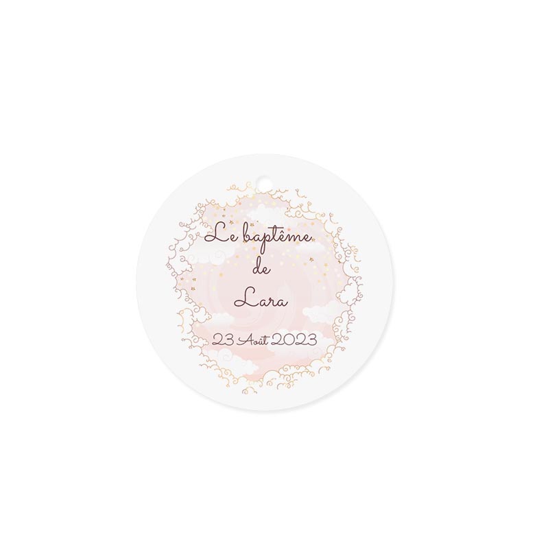 Etiquette à dragée - Douceur du ciel
