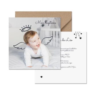 Faire-part baptême - Notre ange
