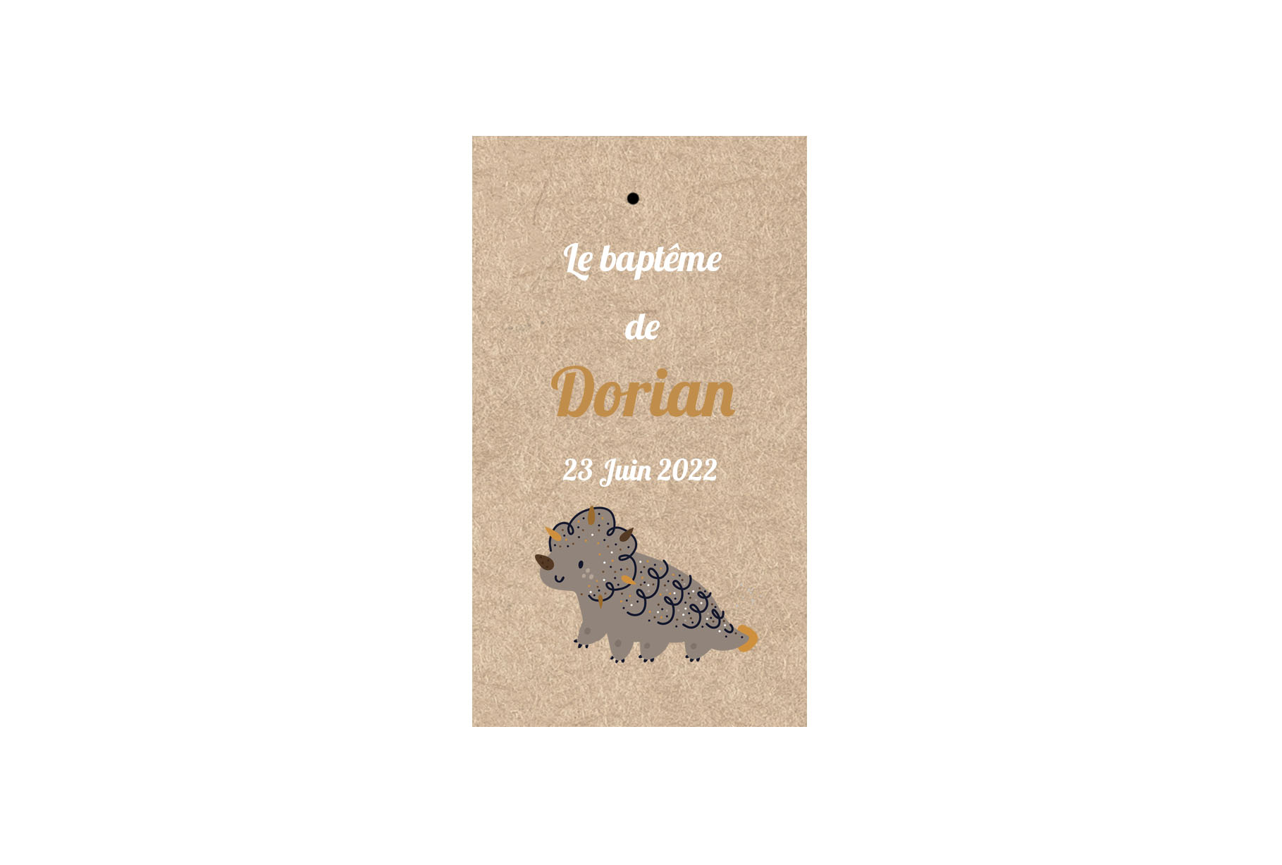 Etiquette à dragée "Dinosaurus"