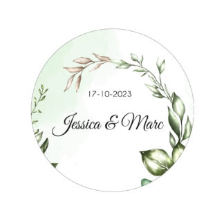 Etiquette adhésive - Couronne nature ( lot de 24 étiquettes )