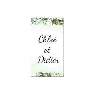 Etiquette à dragée - Couronne nature