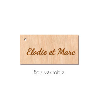 Etiquette en bois