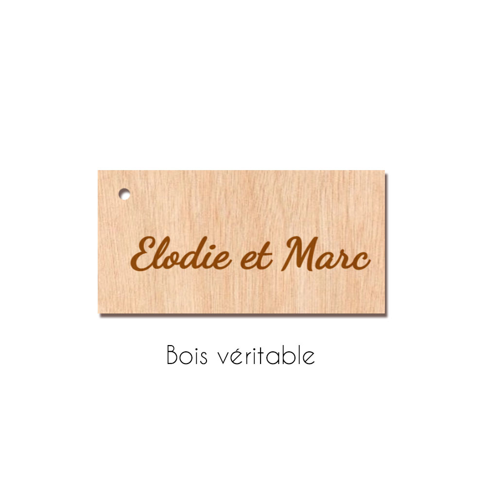 Etiquette en bois
