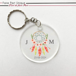 Porte-clés en plexi - Dreamcatcher pastel