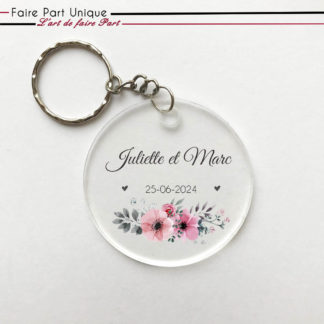 Porte-clé en plexiglass - Esprit champêtre