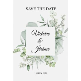 Magnet save the date  - Brise d'eucalyptus