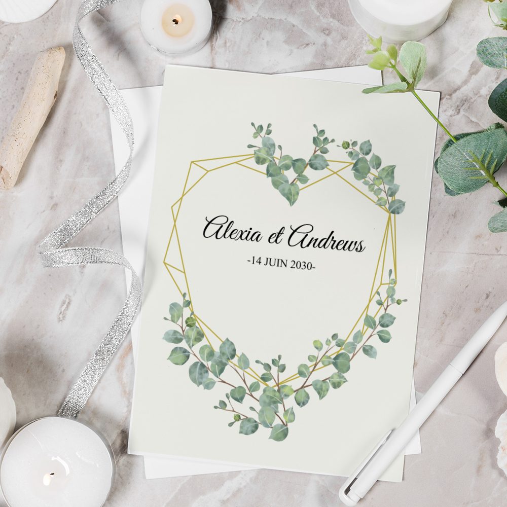 Faire-part de mariage - Branche d'eucalyptus – Image 2