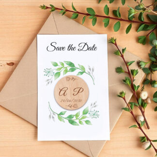 Save the date – magnet en bois – modèle 05